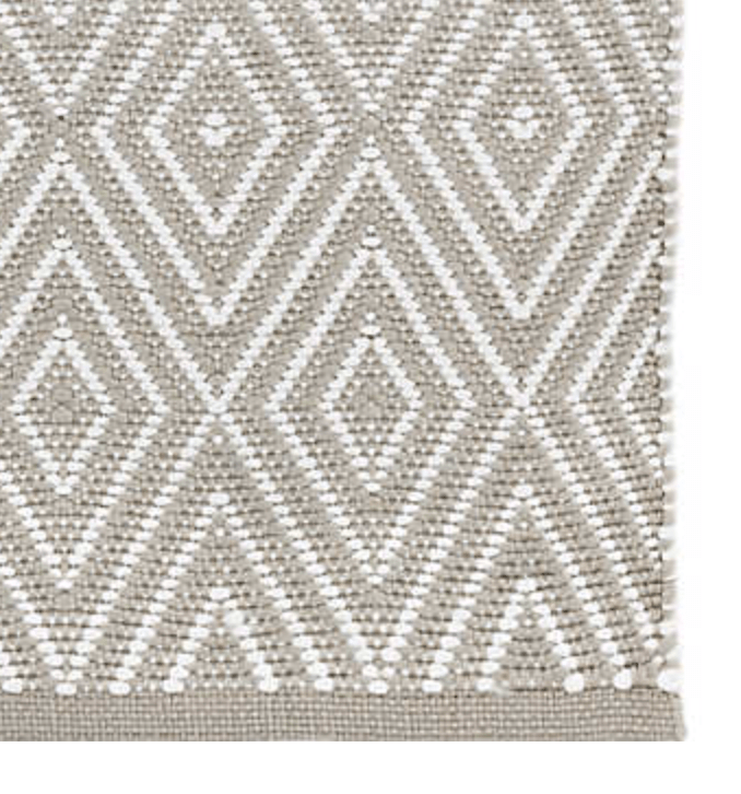 Diamond Indoor/Outdoor Rug- Platinum/White – Megan Molten