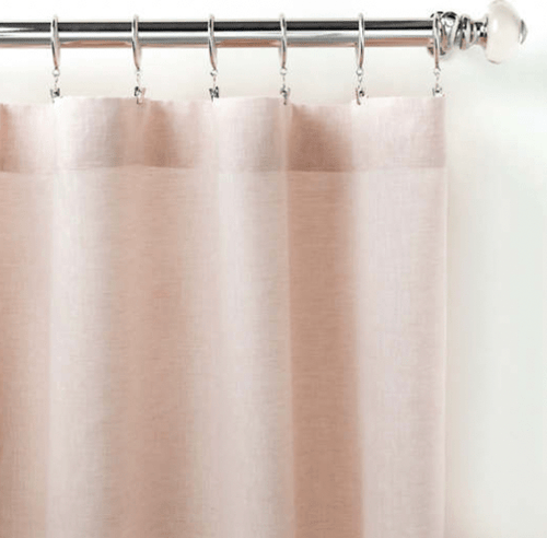 Annie Selke Lush Linen Curtain Panel- Slipper Pink Curtains & Drapes