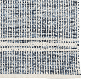Annie Selke Malta Woven Wool Rug- Blue Rugs