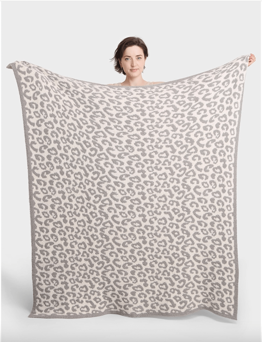 White leopard blanket sale