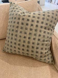 Megan Molten Shop Gridded Ikat Pillow in Green Throw Pillows GridIkat