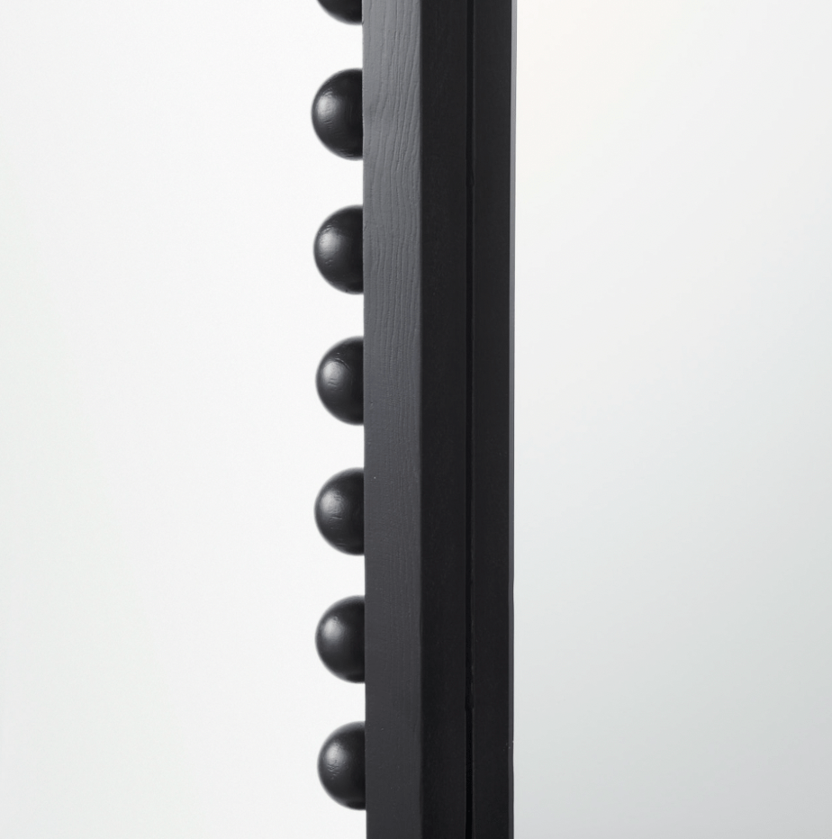 Black Wood Bead Mirror Megan Molten