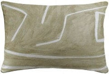 Ryan Studio 14" X 20" lumbar Beige and Ivory Graffito Pillow Pillows 133-5335