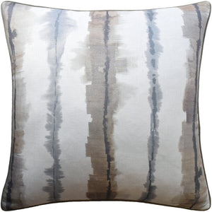 Ryan Studio 22" X 22" Square Watercolor Stripe Linen & Taupe Pillow Pillows 133-4457