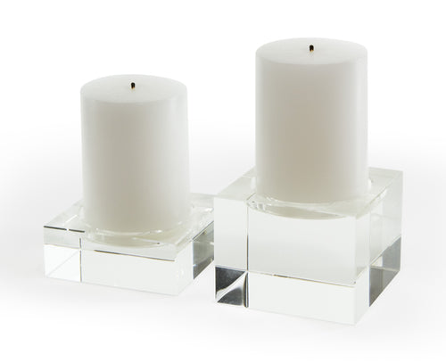Tizo Crystal Glass Pillar Candle Holder Picture Frames