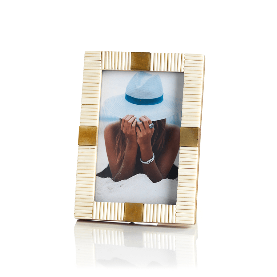 Maha Bone with Brass Trim Photo Frame – Megan Molten Maha Bone with Brass Trim Photo Frame – Megan Molten