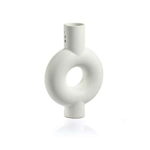 Zodax Stockholm White Stoneware Vase Vases CH-5950