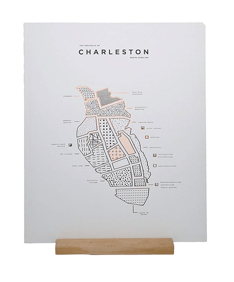 42 Pressed Charleston Peninsula Print Artwork ChasPen