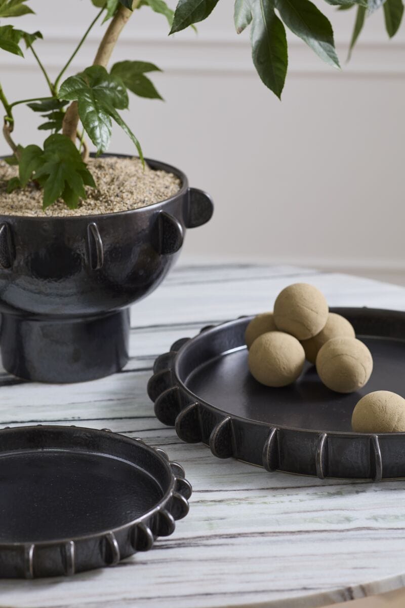 Accent Decor Black Reverie Tray Serving Trays