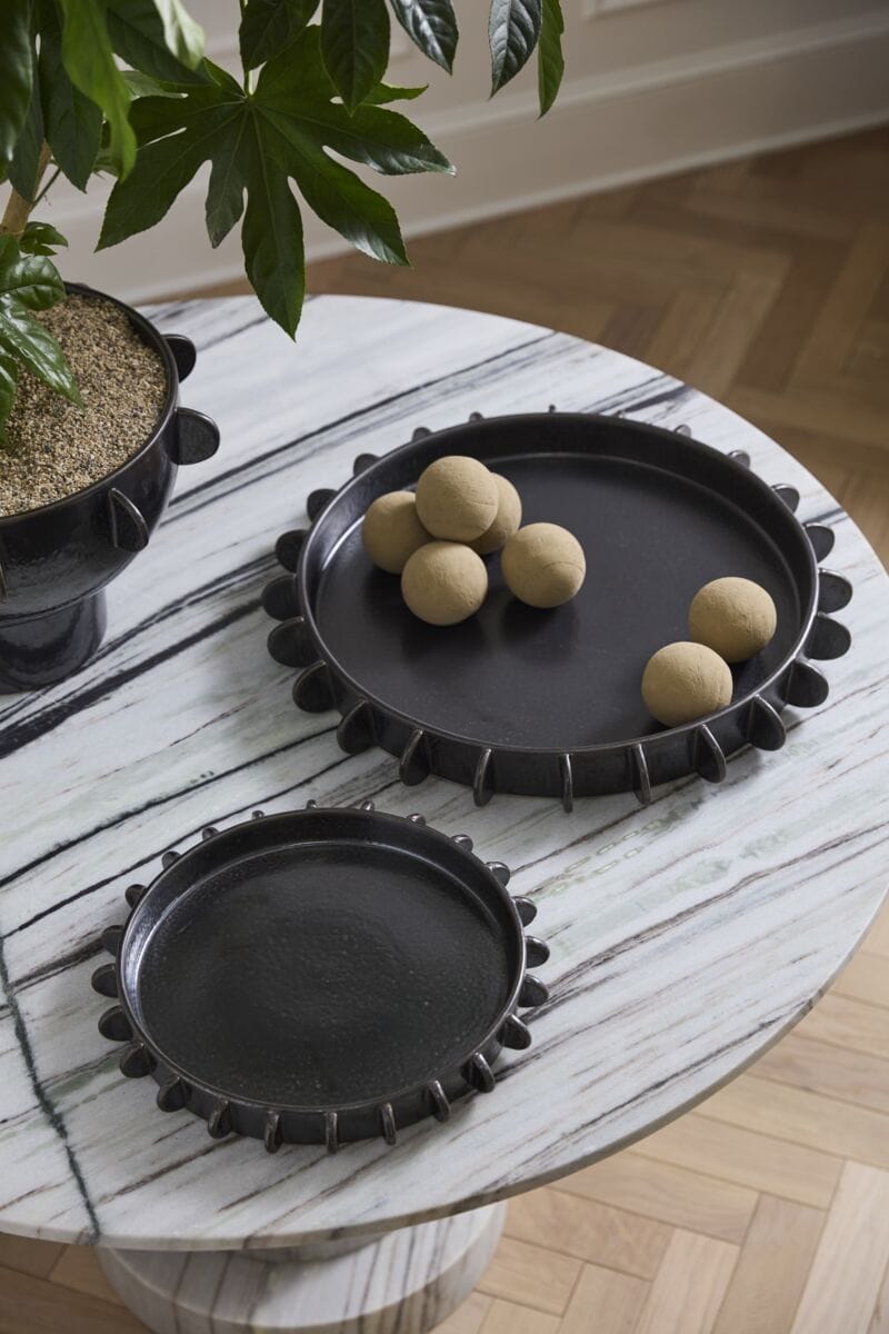 Accent Decor Black Reverie Tray Serving Trays