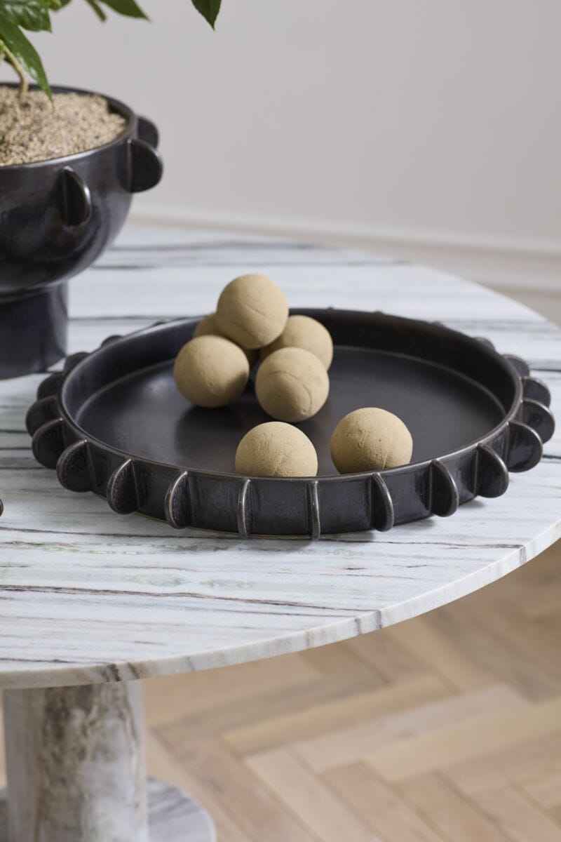 Accent Decor Black Reverie Tray Serving Trays