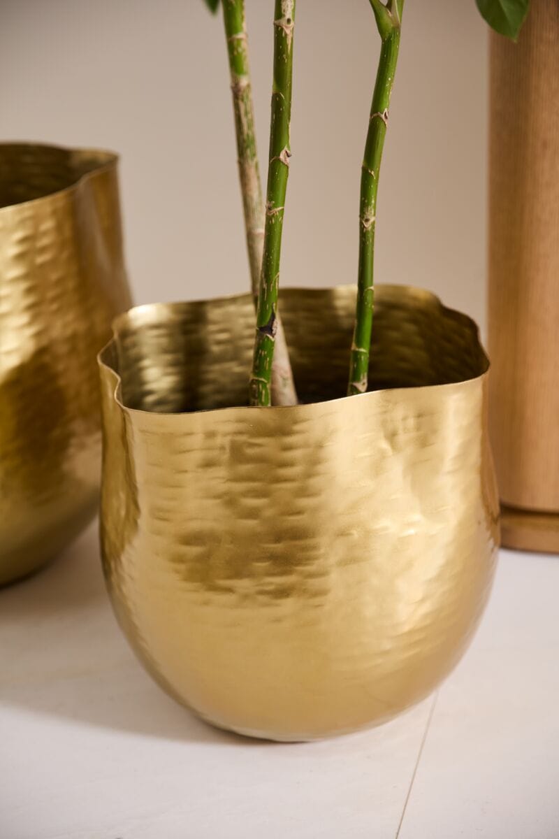 Accent Decor Hammered Gold Pot Pots & Planters