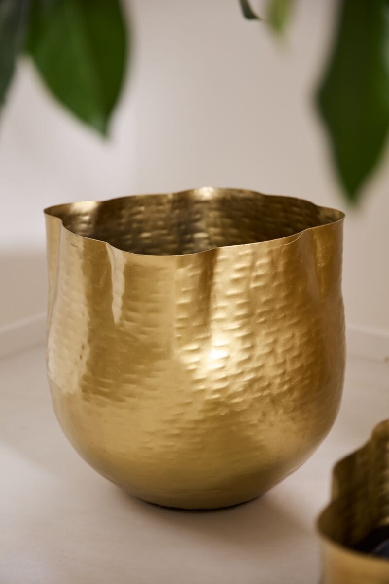 Accent Decor Hammered Gold Pot Pots & Planters
