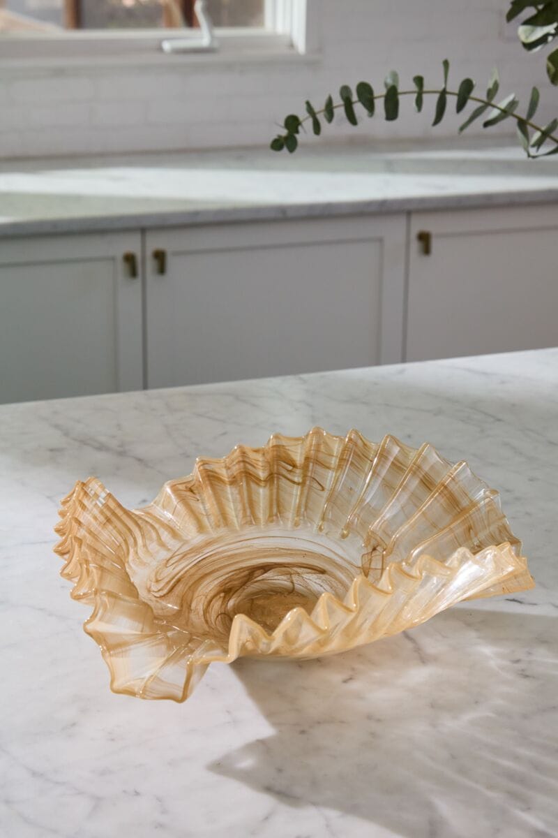 Accent Decor Pleated Glass Bowl Decorative Bowls 40765.25