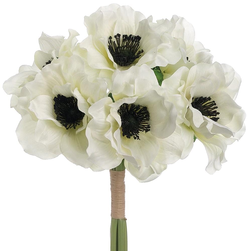 Allstate Floral Anemone Bundle Faux Plants FSA052-WH