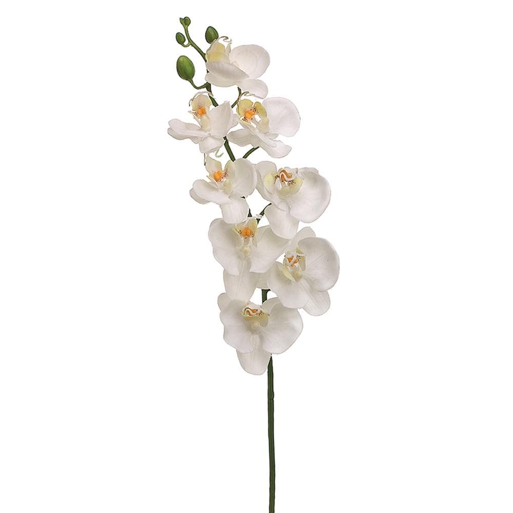 Allstate Floral Faux Phalaenopsis Spray-White faux flower FSO103-WH