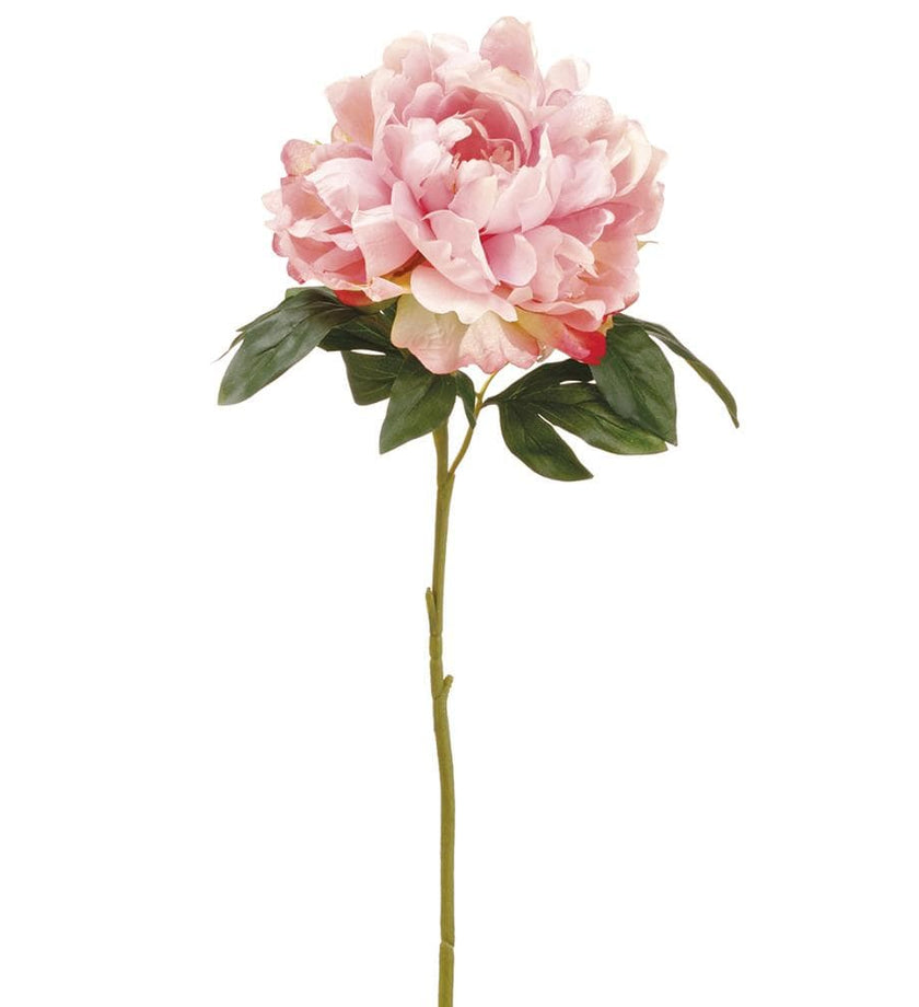 Faux Pink Peony Spray