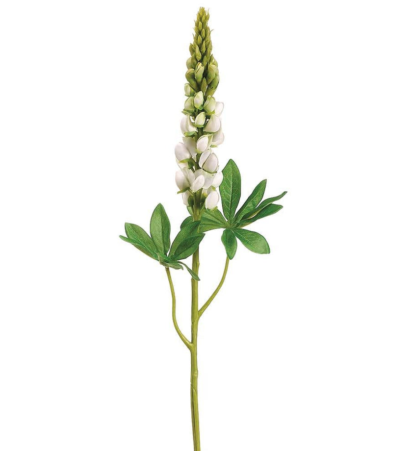 Faux White Lupinus Spray