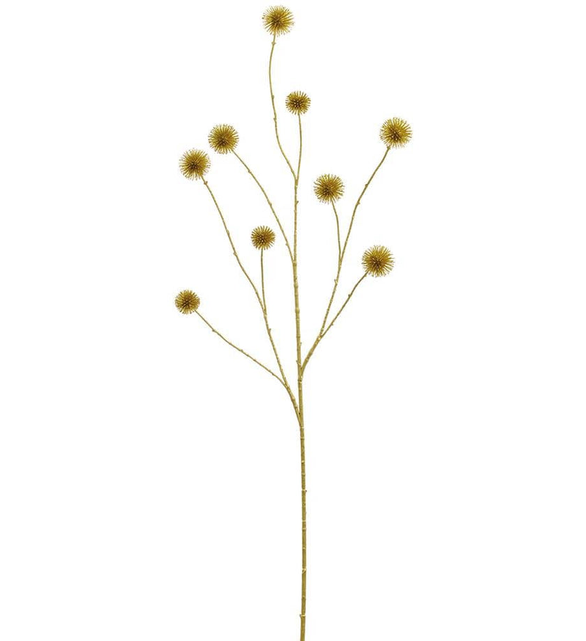 Glittered Metallic Globe Thistle Spray