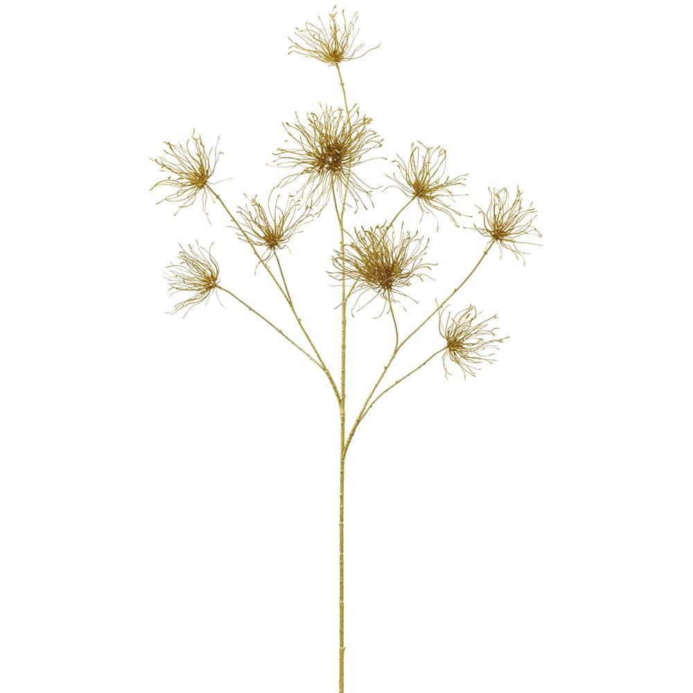 Allstate Floral Glittered Metallic Pine Spray - Gold Faux Plants XAQ079-GO