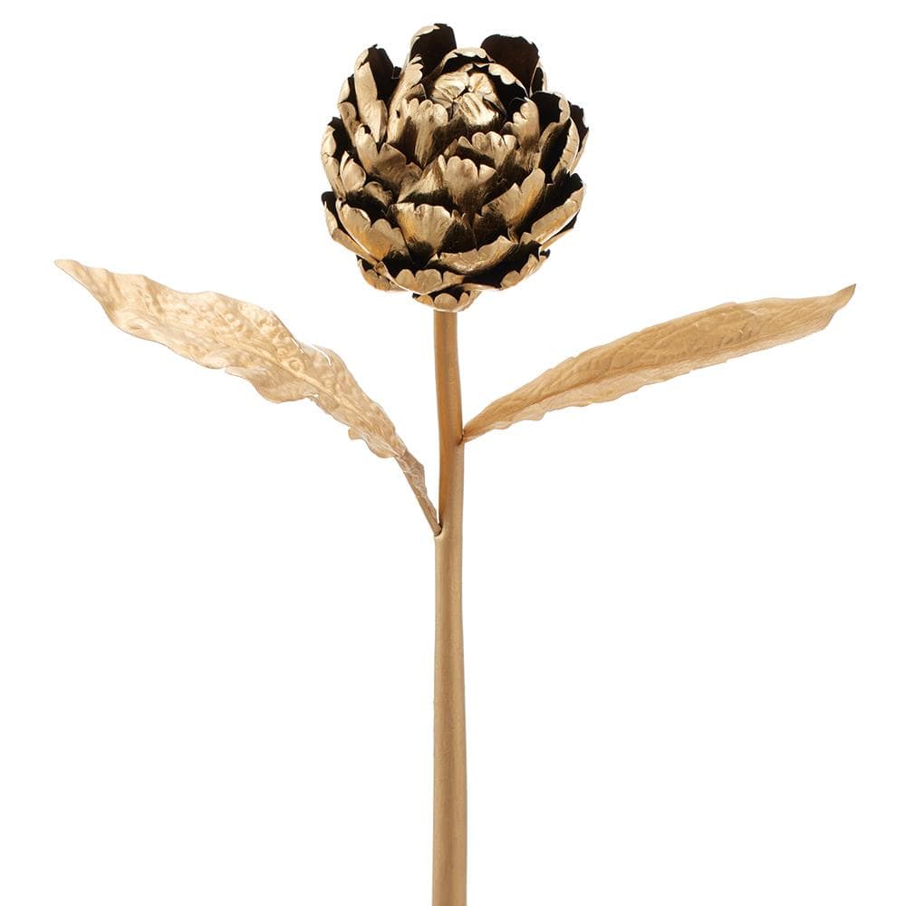 Allstate Floral Metallic Artichoke Spray - Gold Faux Plants XAQ626-GO