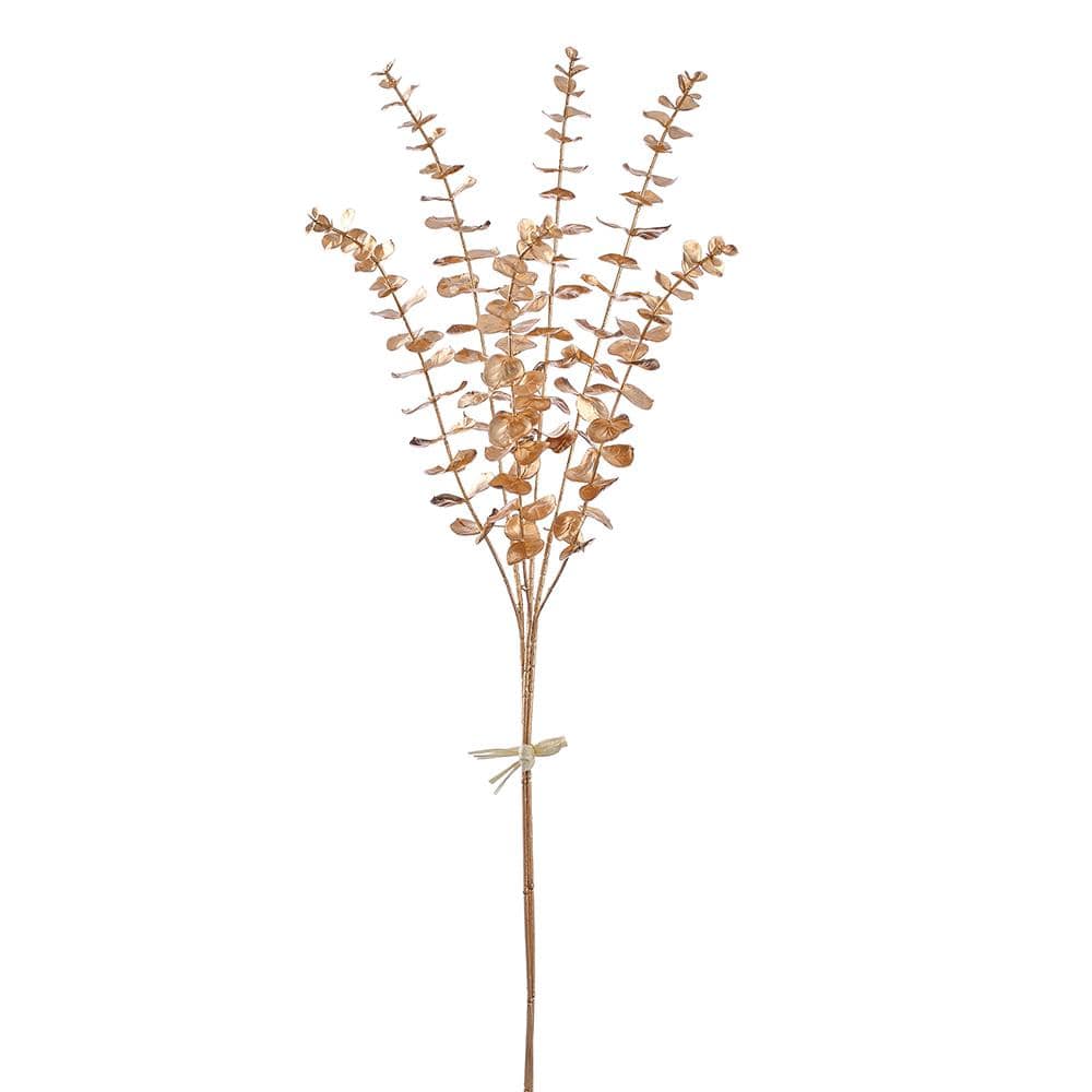 Allstate Floral Metallic Eucalyptus Bundle Faux Branches XAB219-GO