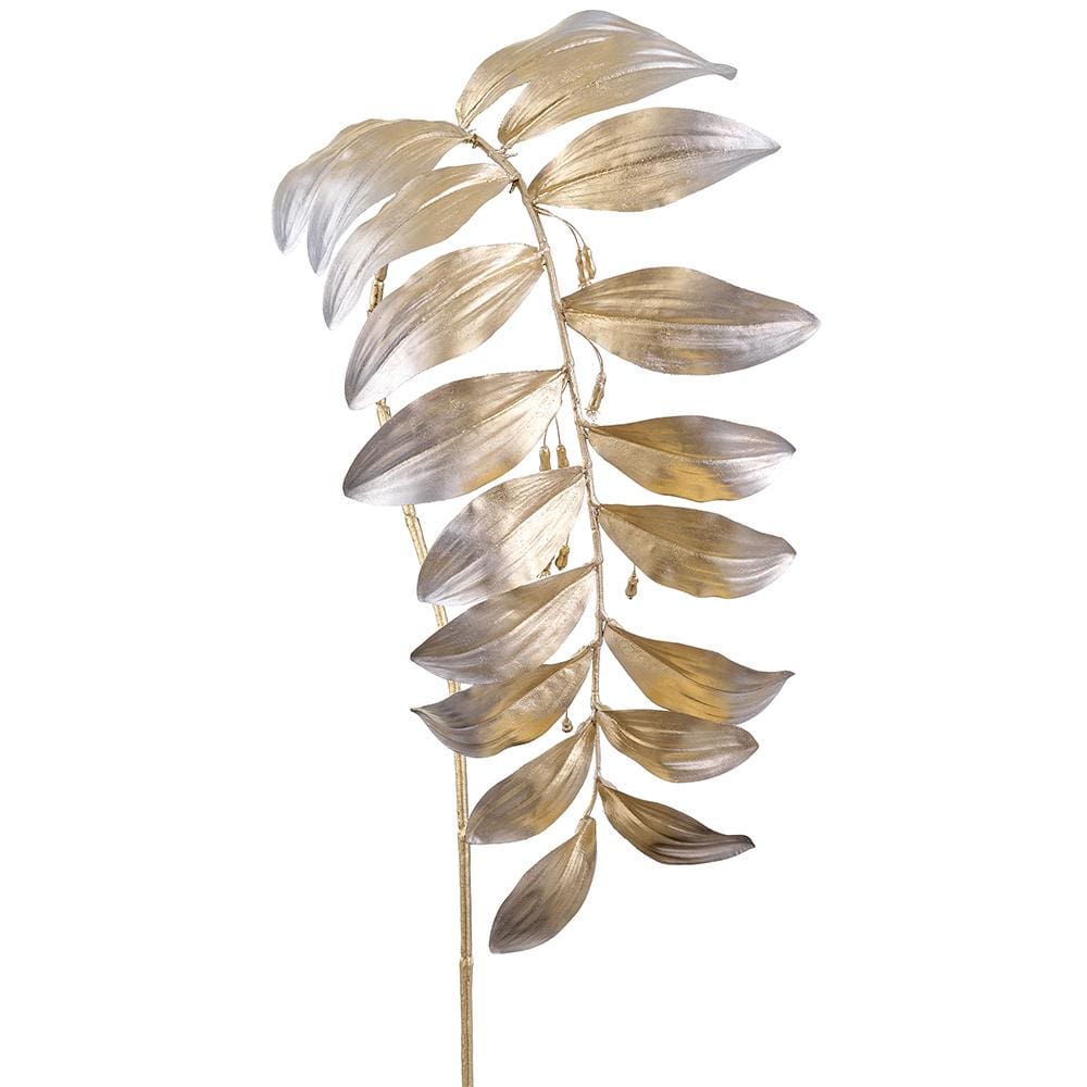 Allstate Floral Metallic Solomon's Seal Leaf Spray Faux Plants XAQ638-GO