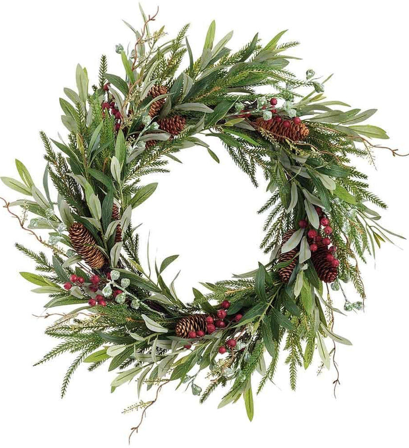 Pine Cone/Berry/Eucalyptus/Pine Wreath