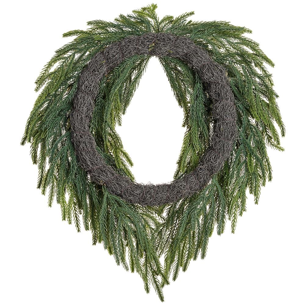 Allstate Floral Soft Plastic Willow Pine Wreath Wreaths YWW432-GR