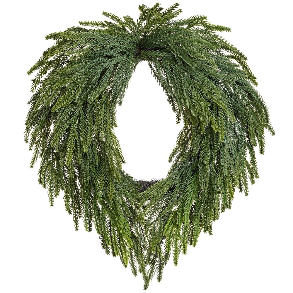 Allstate Floral Soft Plastic Willow Pine Wreath Wreaths YWW432-GR