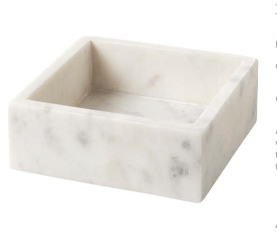 Annie Selke Cocktail Napkin White Marble Napkin Holder Cocktail Napkin