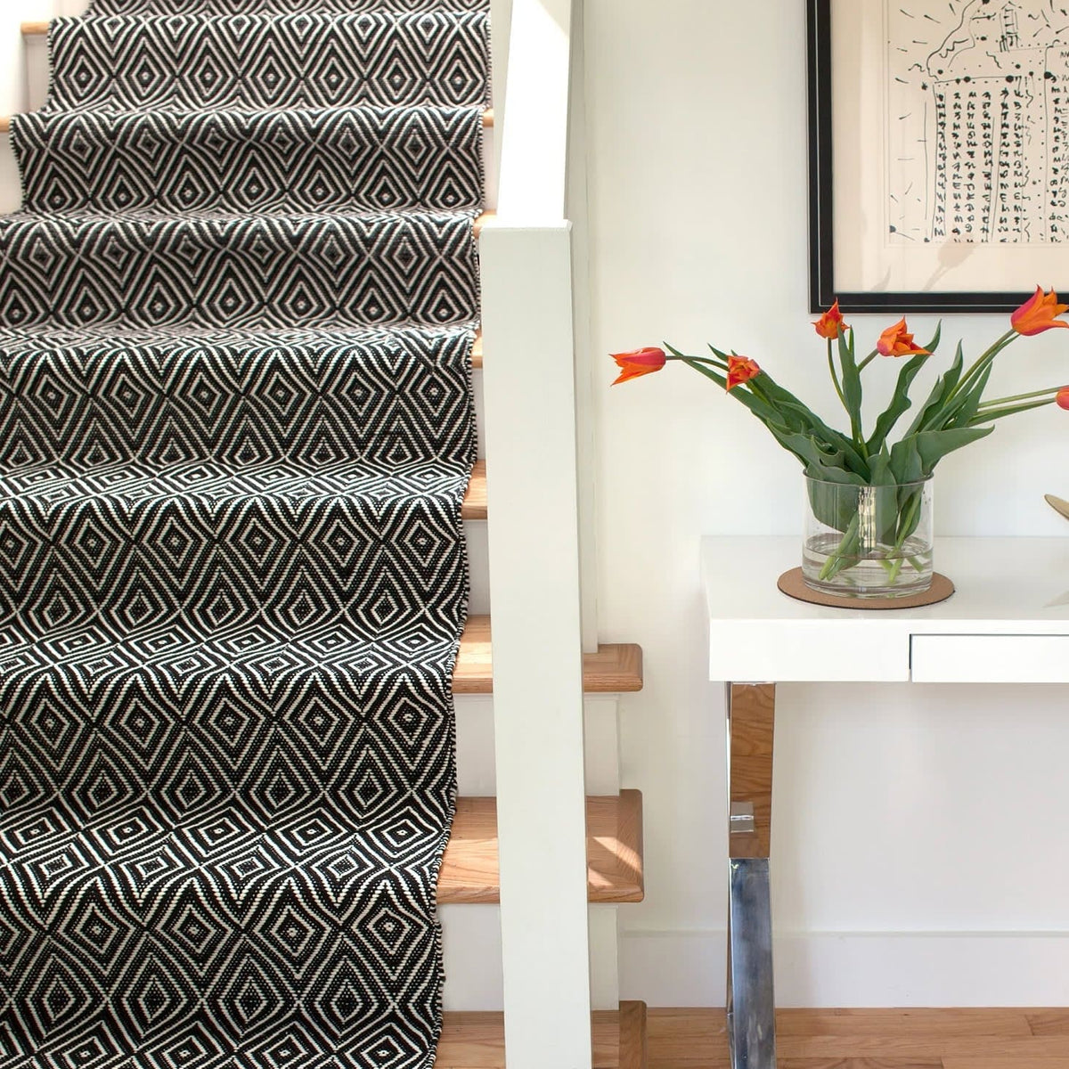 Annie Selke Diamond Indoor/Outdoor Rug- Black/Ivory Rugs