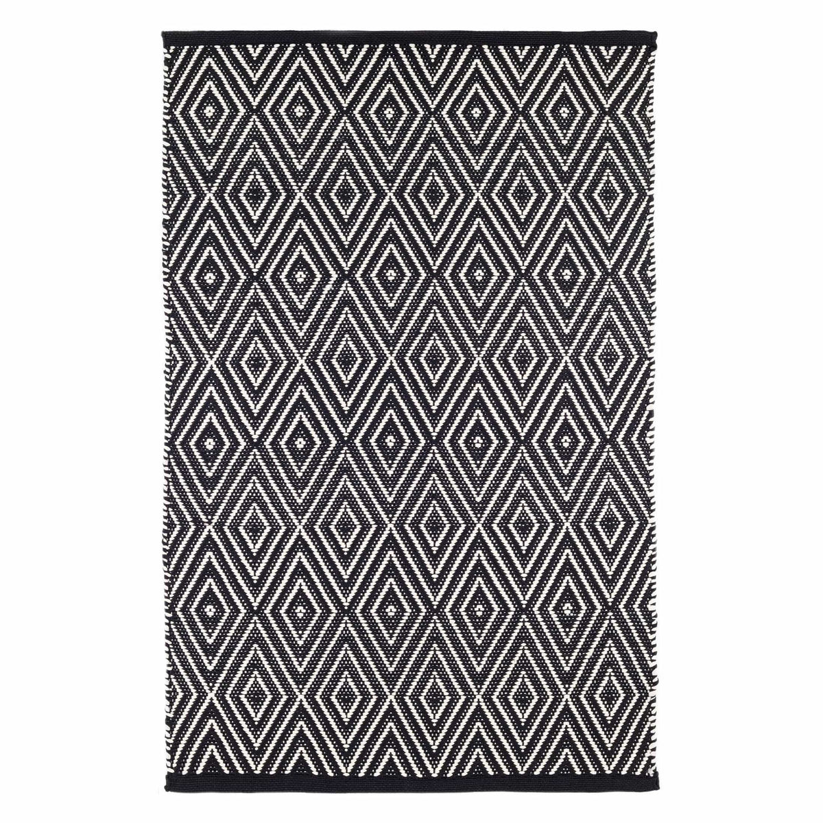 Annie Selke Diamond Indoor/Outdoor Rug- Black/Ivory Rugs