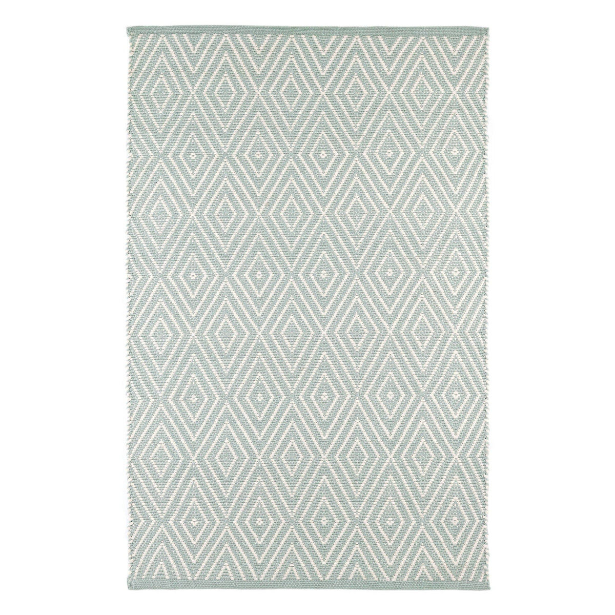 Annie Selke Diamond Indoor/Outdoor Rug- Light Blue/Ivory Rugs