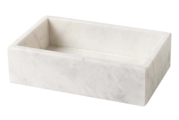 Annie Selke Guest Towel White Marble Napkin Holder Guest Napkin