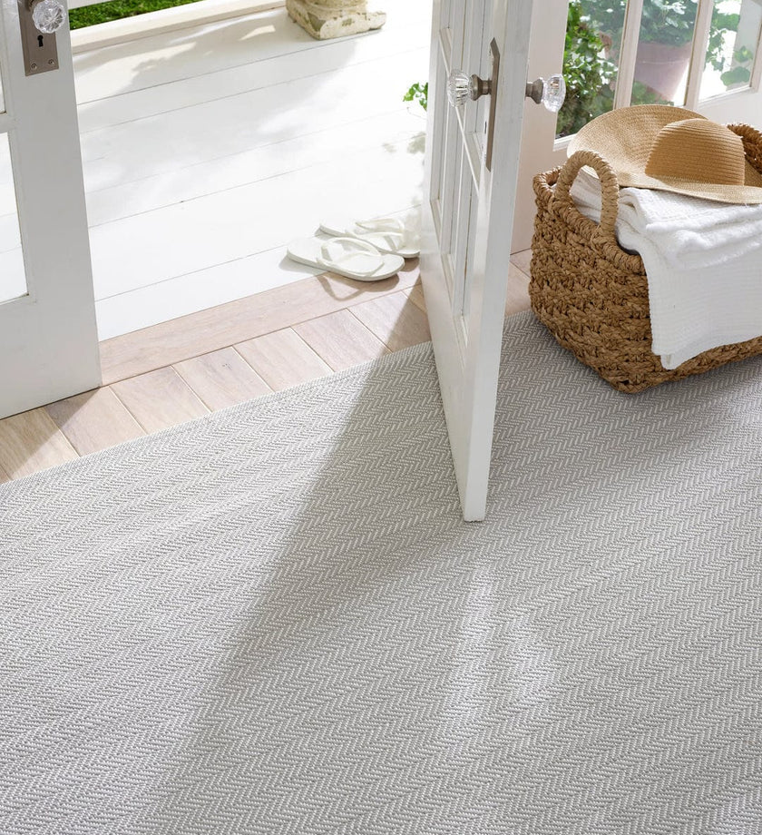 Herringbone Indoor/Outdoor Rug- Pearl Grey - secondary