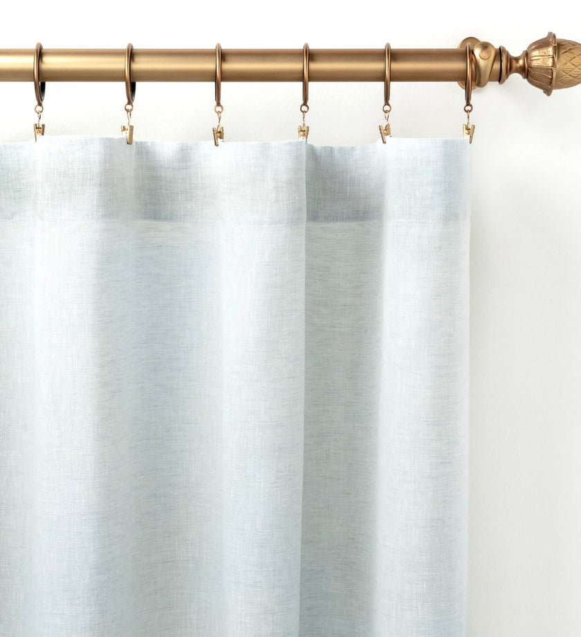 Lush Linen Curtain Panel- Sky