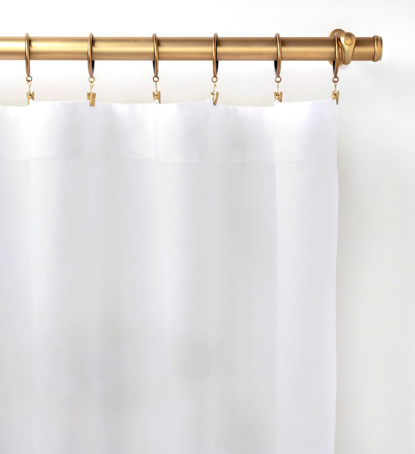 Lush Linen Curtain Panel- White