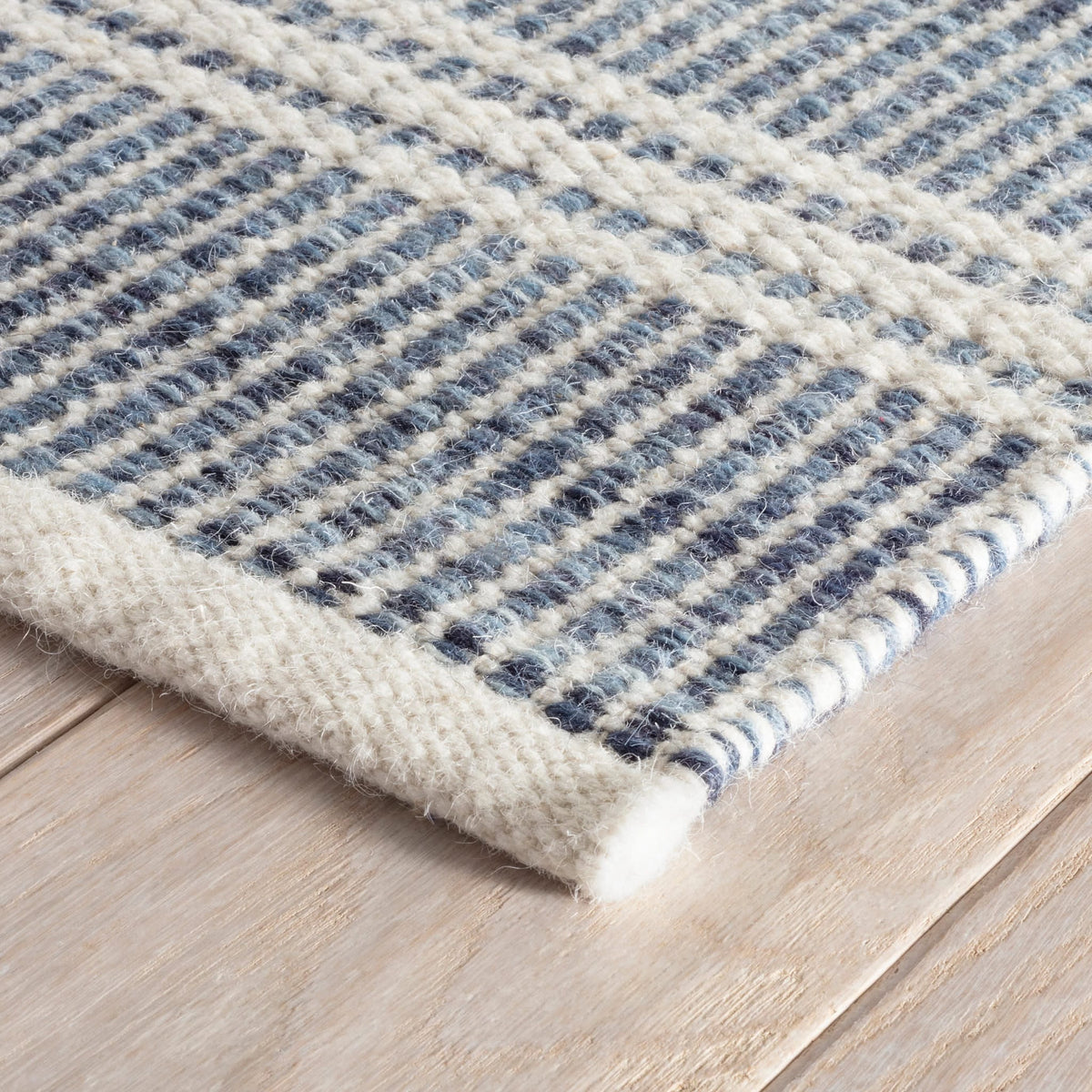 Annie Selke Malta Woven Wool Rug- Blue Rugs
