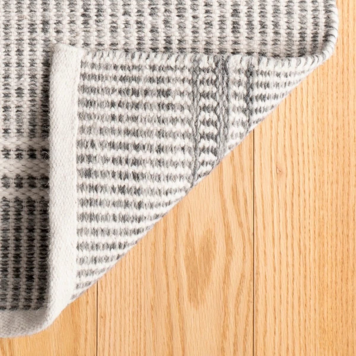 Annie Selke Malta Woven Wool Rug- Grey Rugs