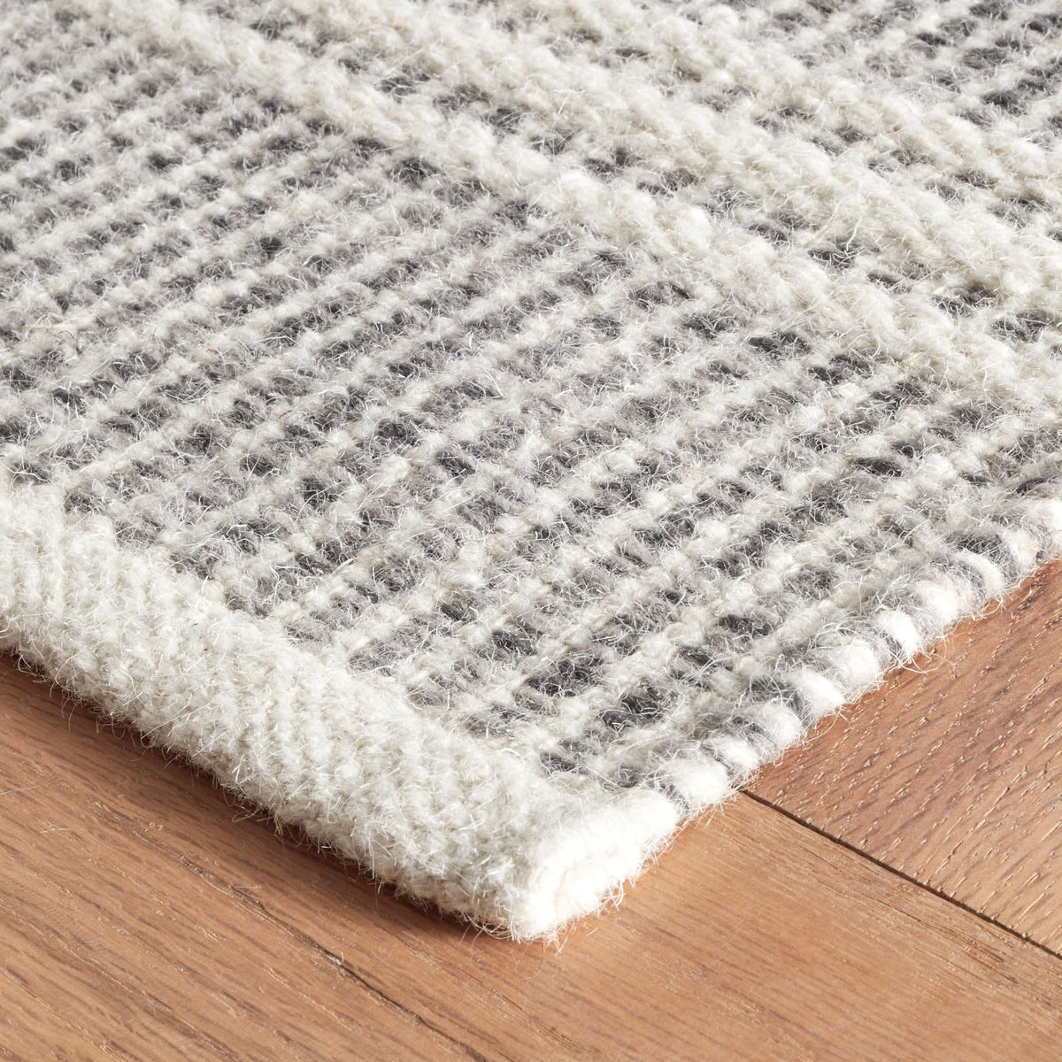 Annie Selke Malta Woven Wool Rug- Grey Rugs