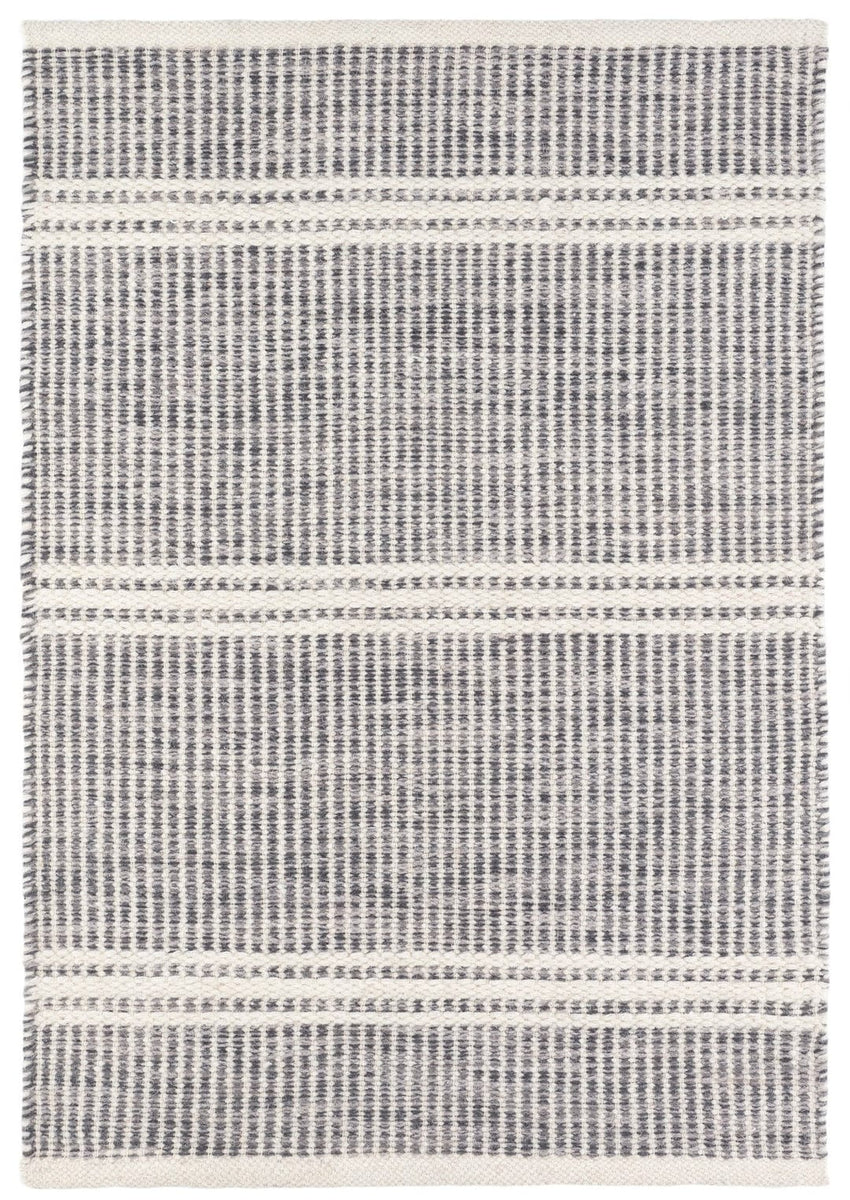 Annie Selke Malta Woven Wool Rug- Grey Rugs