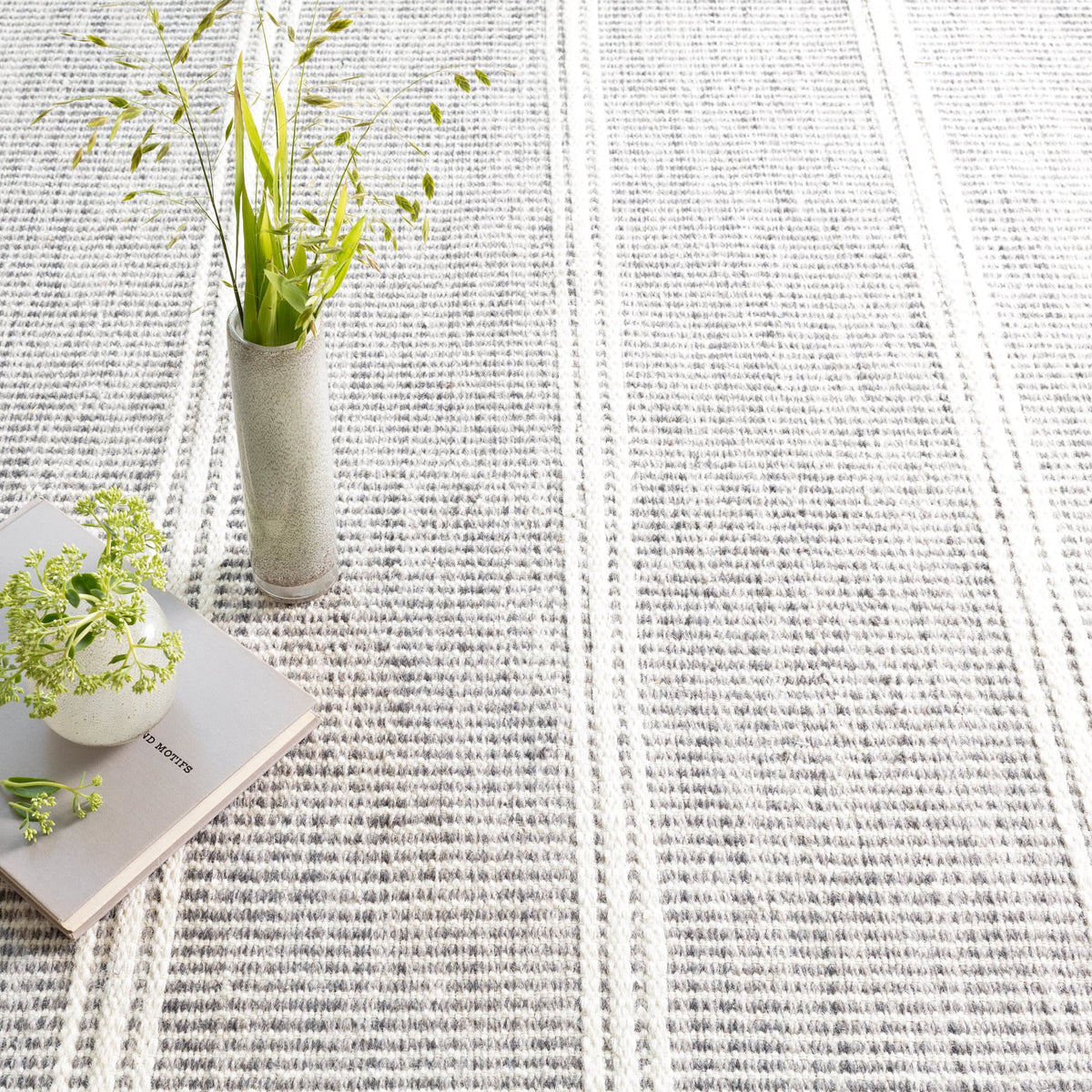 Annie Selke Malta Woven Wool Rug- Grey Rugs
