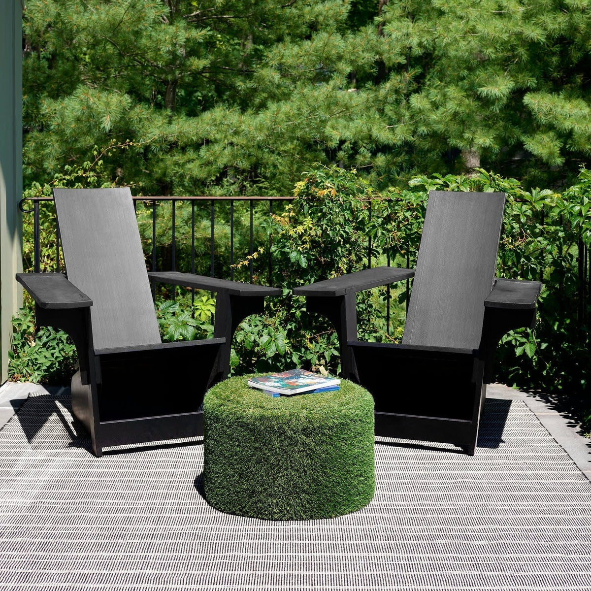 Annie Selke Samson Indoor/Outdoor Rug- Black Rugs