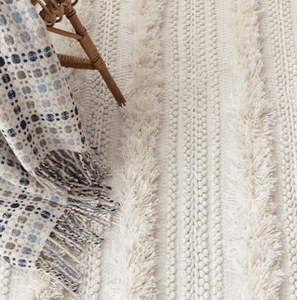 Annie Selke Zhara Indoor/Outdoor Rug- Stripe Ivory Rugs