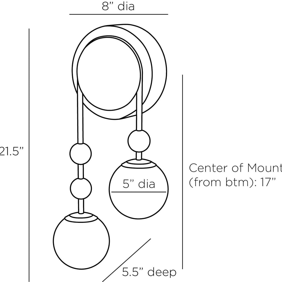 Arteriors Beverly Sconce - Left Sconces DWC22