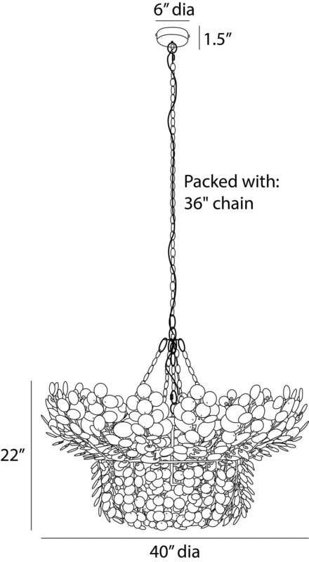 Arteriors Bilal Chandelier Chandeliers DLS14