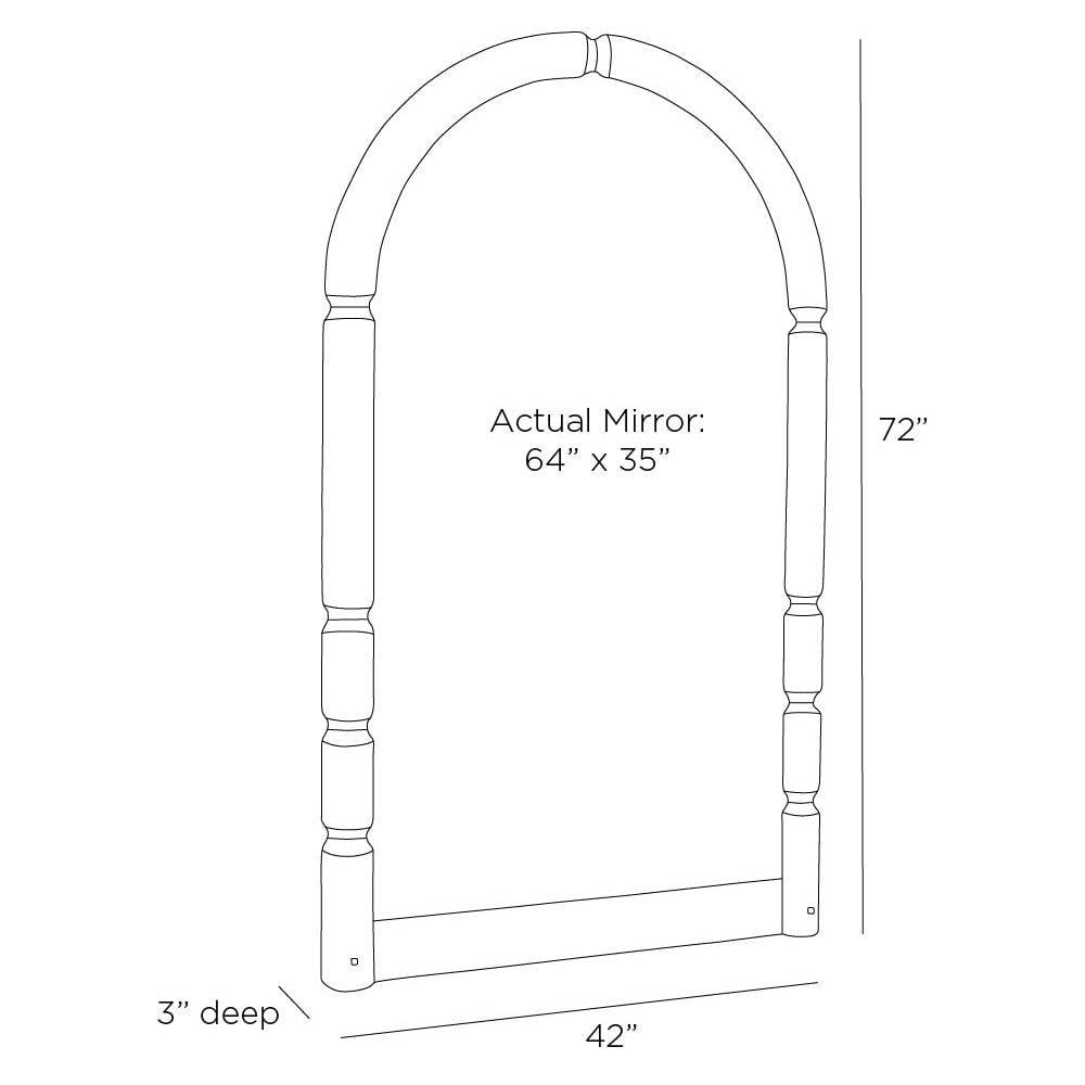 Arteriors Charleston Floor Mirror Floor Mirrors WMI55
