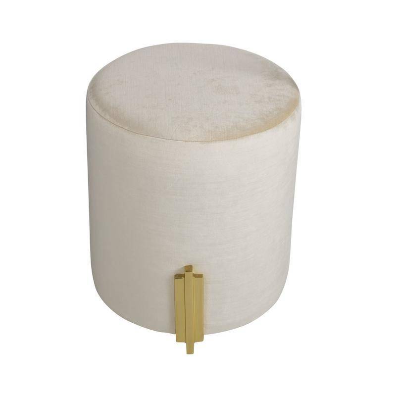 Warby Ottoman Sterling Velvet