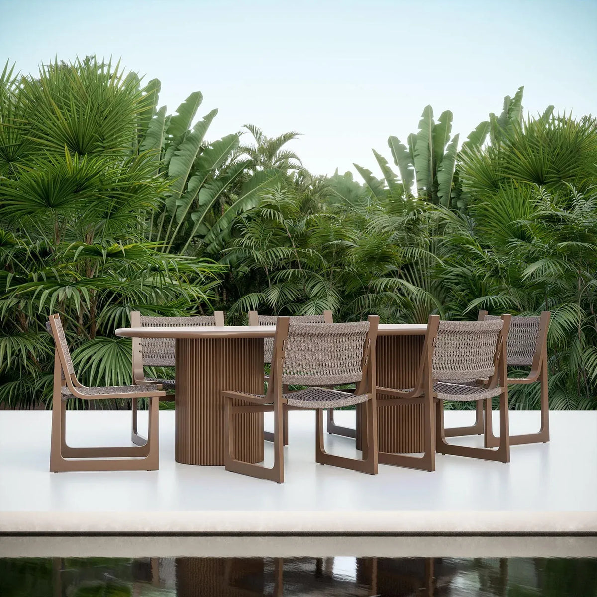 Azzurro Living Palma 96 inch Dining Table Dining Tables